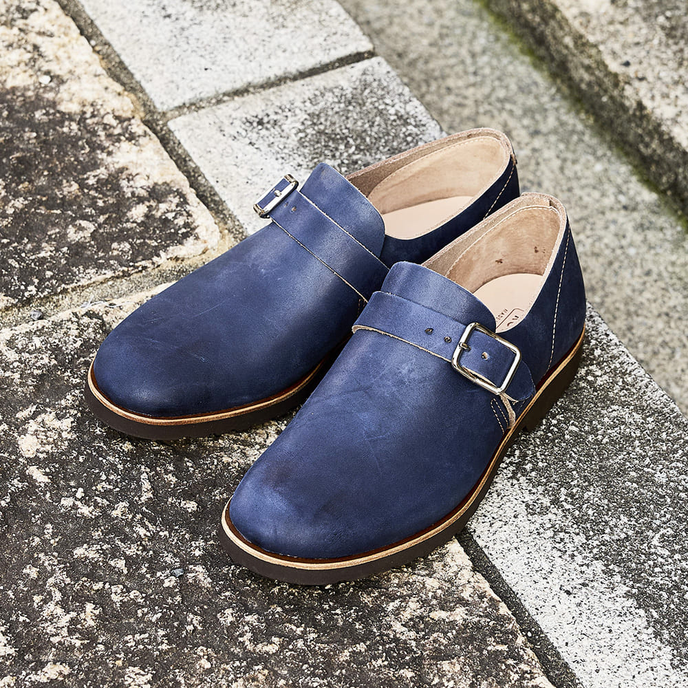 【限定生産】田園モンク<br>インディゴ染めレザー